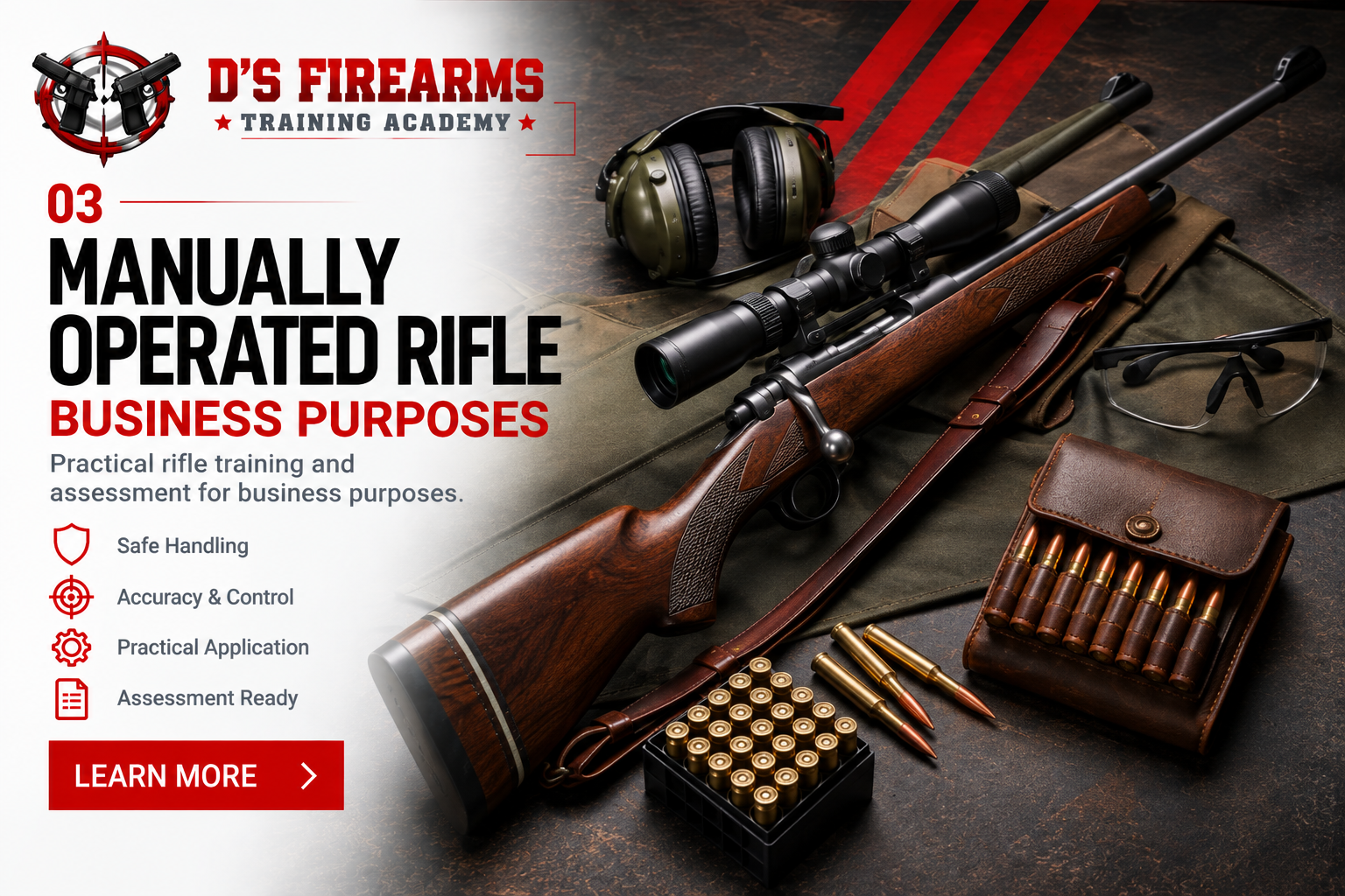 Manually Operated Rifle Business Purposes artwork