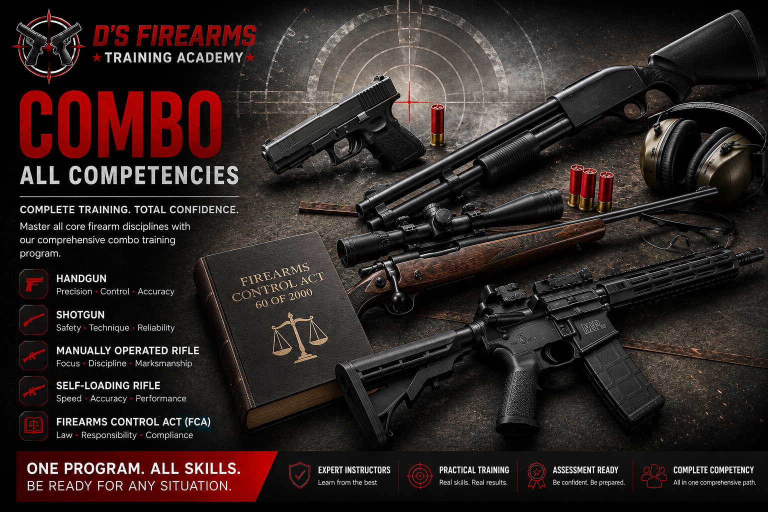 Combo competency package artwork with training details and learn more callout